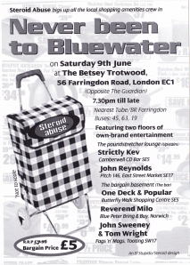 never been to bluewater - steroid abuse the club flyer