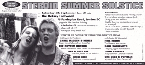 steroid abuse london club flyer 
